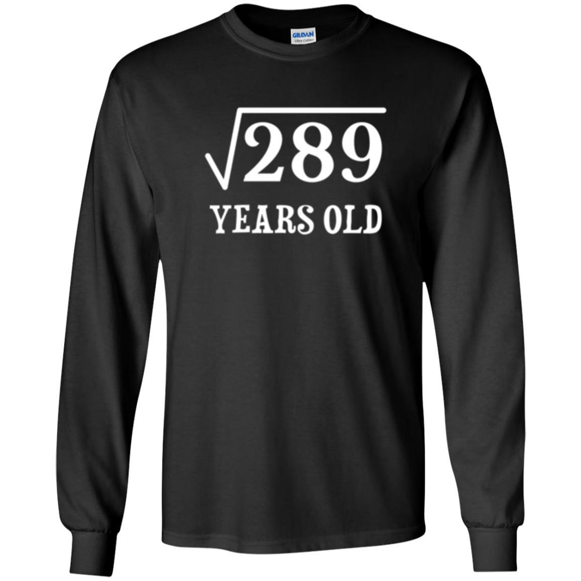 Brithday T-shirt Square Root Of 289 Black