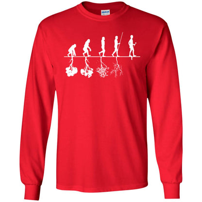 Evolution Tree Of Human Life Thinking Save Environment Shirt Red