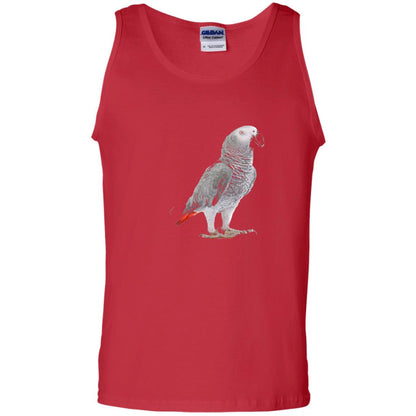 Funny African Grey Parrot Bird T-shirt Red