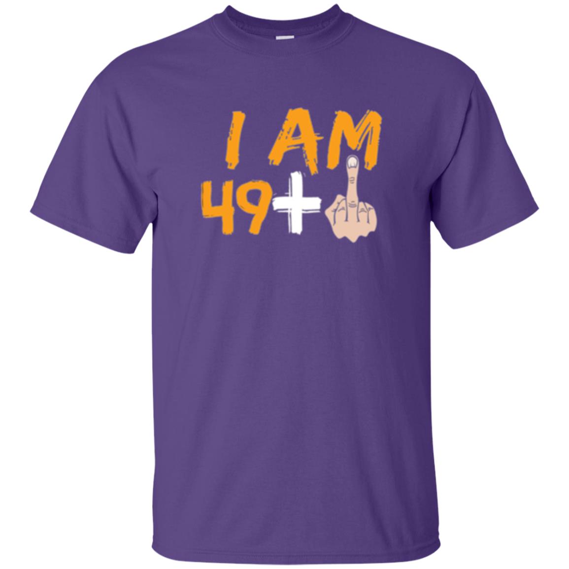 50th Birthday T Shirt I Am 49 Plus Purple