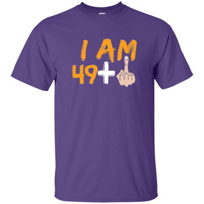 50th Birthday T Shirt I Am 49 Plus Purple