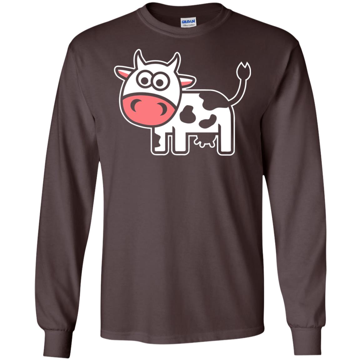 Cute Comic Cow Lover T-shirt Dark Chocolate