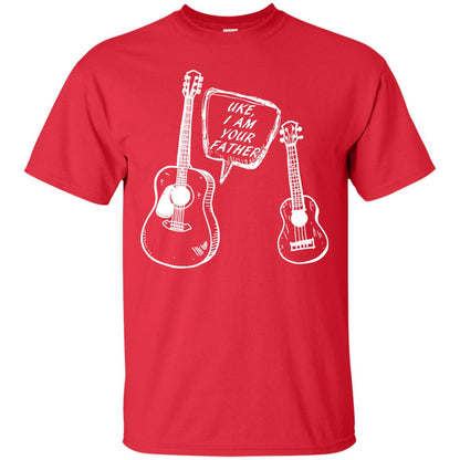 Ukelele I Am Your Father Funny Guitar Saying Shirt For Music Lovers Red