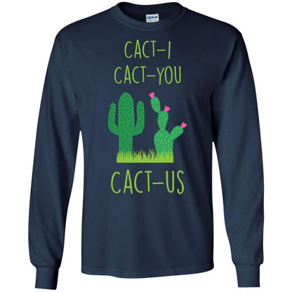 Funny Cactus Shirt Cact-i Cact-us Spring Desert Cactus Navy