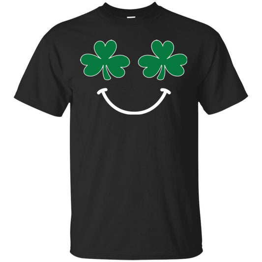 Saint Patrick's Day T-shirt Smiling Shamrocks Black