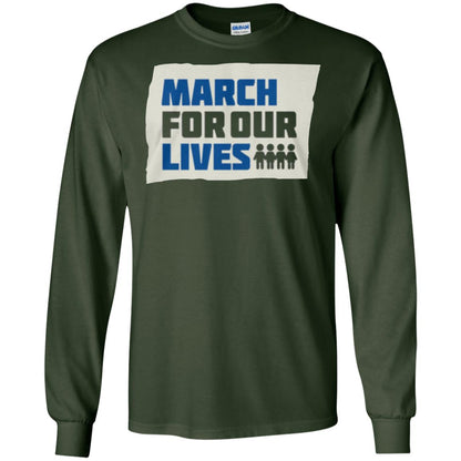 March For Our Lives Anti Gun T-shirt Forest Green