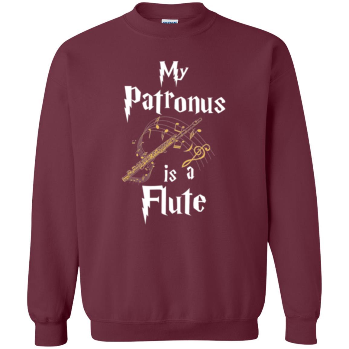 Musician T-shirt My Patronus Is A Flute Maroon