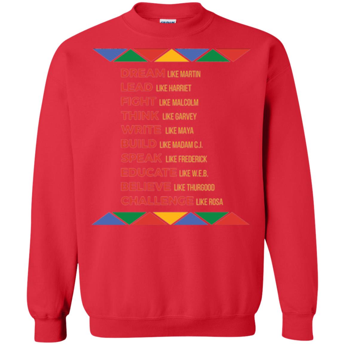 Black History African American Heroes T-shirt Red