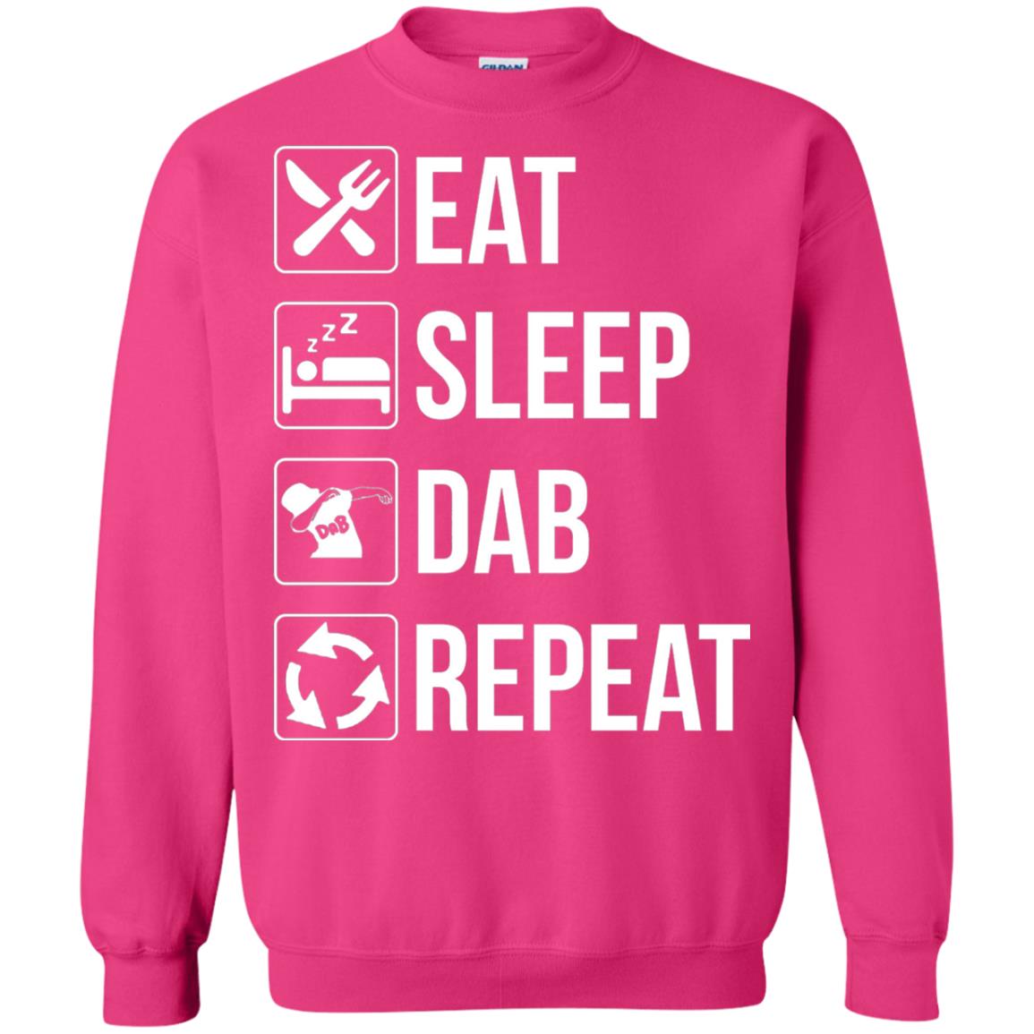 Funny Eat Sleep Dab Repeat T-shirt Heliconia