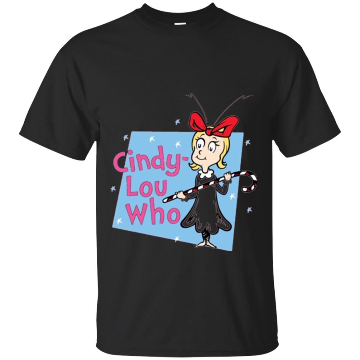 Dr. Seuss Cindy-lou Who Book Lover T-shirt Black