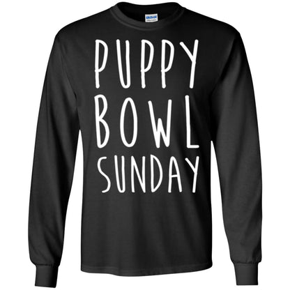 Football Dog Lover T-shirt Puppy Bowl Sunday T-shirt Black