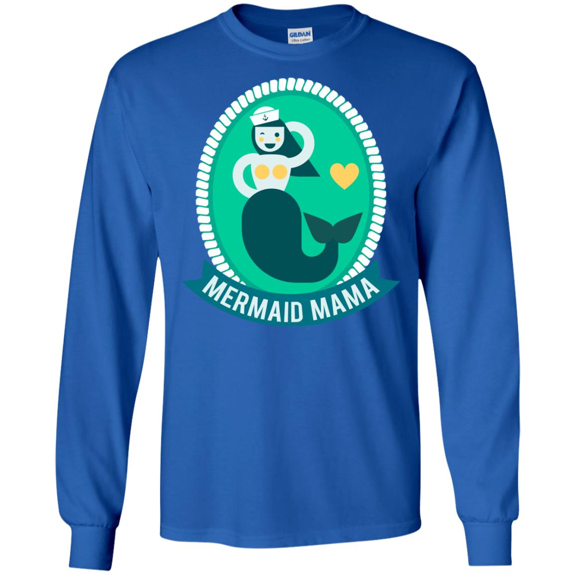 Mermaid Mama Cool Shirt For Grandma Love Mermaid Royal