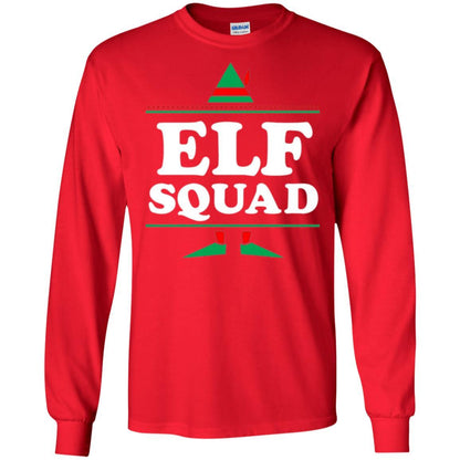 Christmas T-shirt Elf Squad Holiday Family Group Matching Red