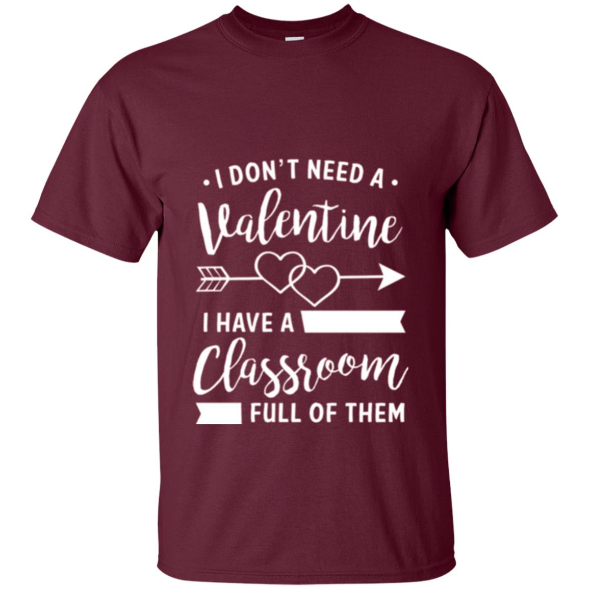 Teacher Valentine_s Day T-shirt A Classroom Full Of Heart Maroon