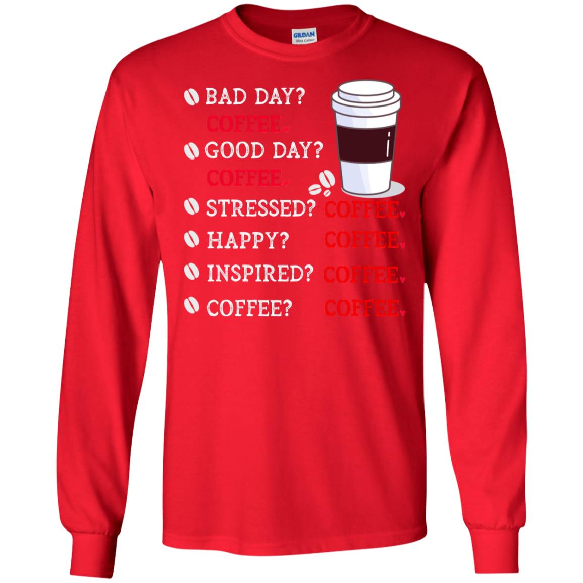 Coffee Idea Gift Shirt For Mens Womens Red