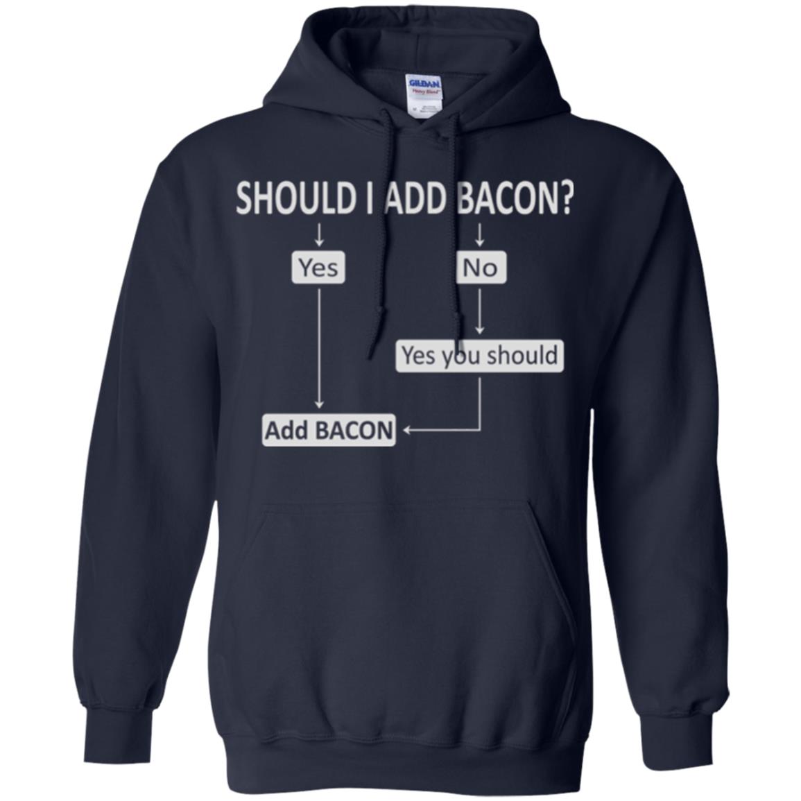 Bacon Lovers T-shirt Shoud I Add Bacon Navy