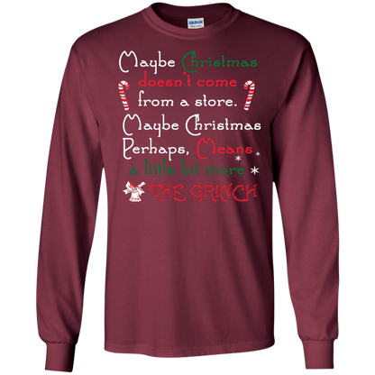 Christmas T-shirt Maybe Christmas Doesn't Come From A Store Maroon