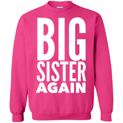 Big Sister Again Sibling Family T-shirt Heliconia