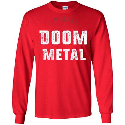 I Prefer Doom Heavy Metal Shirt Red