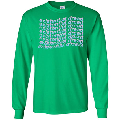 Existential Dread Waves Melting Distortion Aesthetic T-shirt Irish Green
