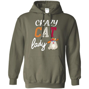Crazy Cat Lady Chicken Shirt For Girls WomensG185 Gildan Pullover Hoodie 8 oz.