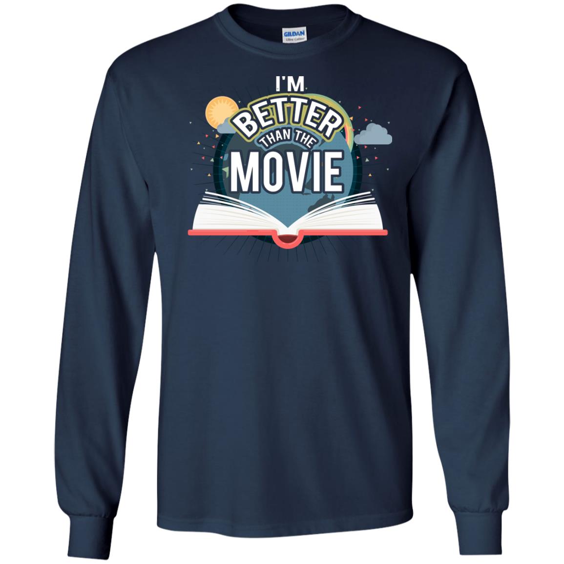 Im Better Than The Movie Bookworm T-shirt Navy