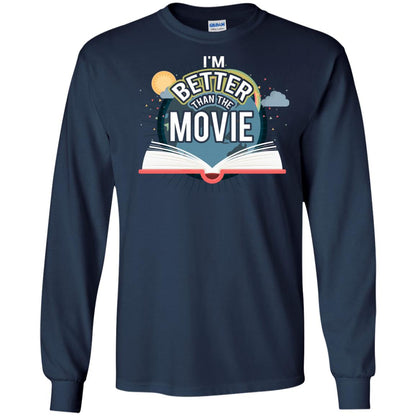 Im Better Than The Movie Bookworm T-shirt Navy