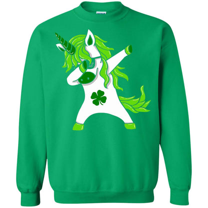 Dabbing Unicorn St Patricks Day Lepricorn T-shirt Irish Green