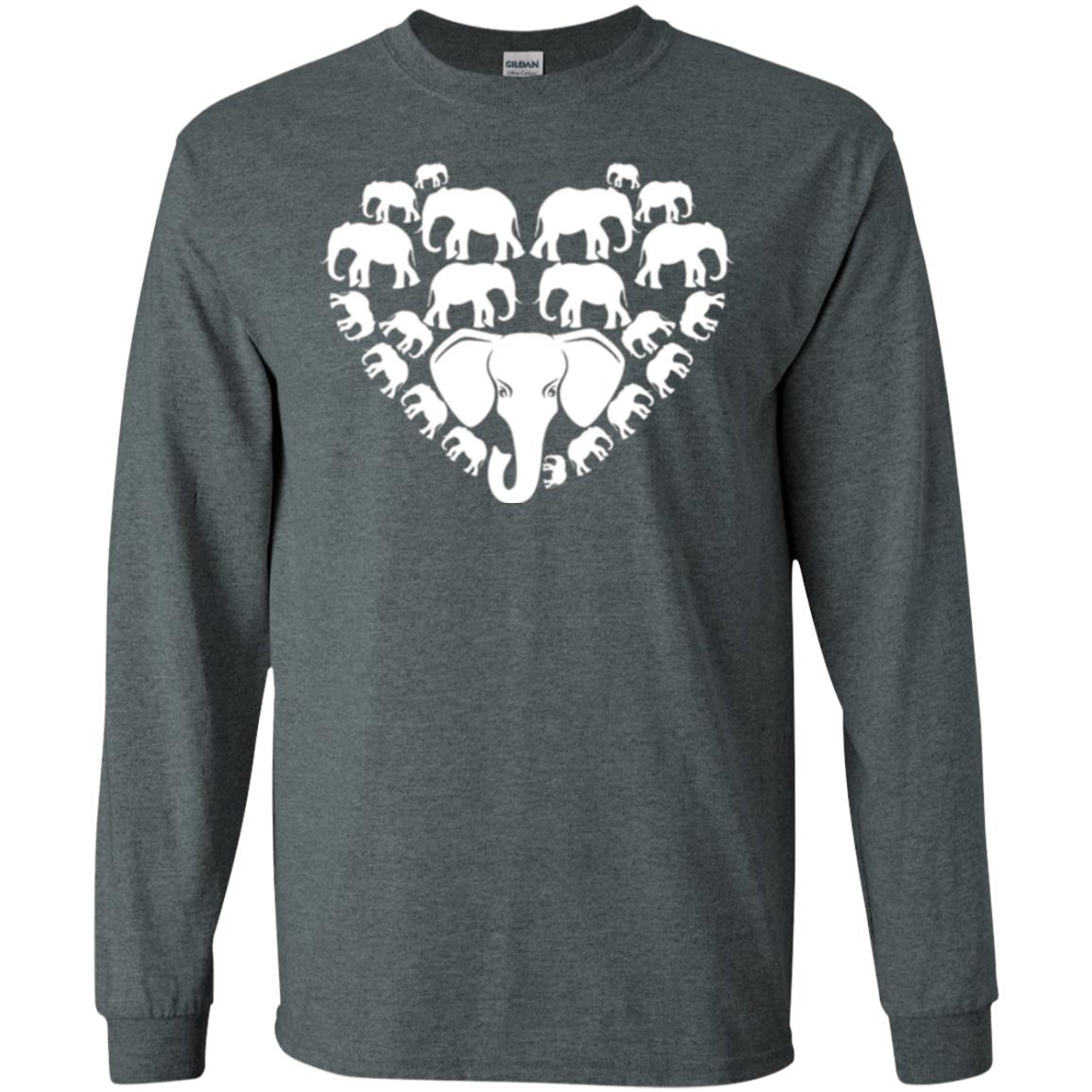 Elephant Lovers T-shirt Special Elephant Heart Dark Heather