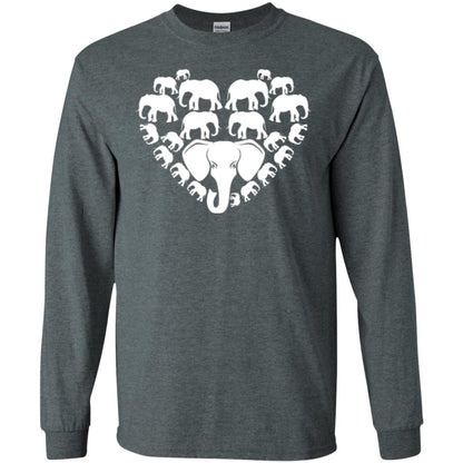 Elephant Lovers T-shirt Special Elephant Heart Dark Heather