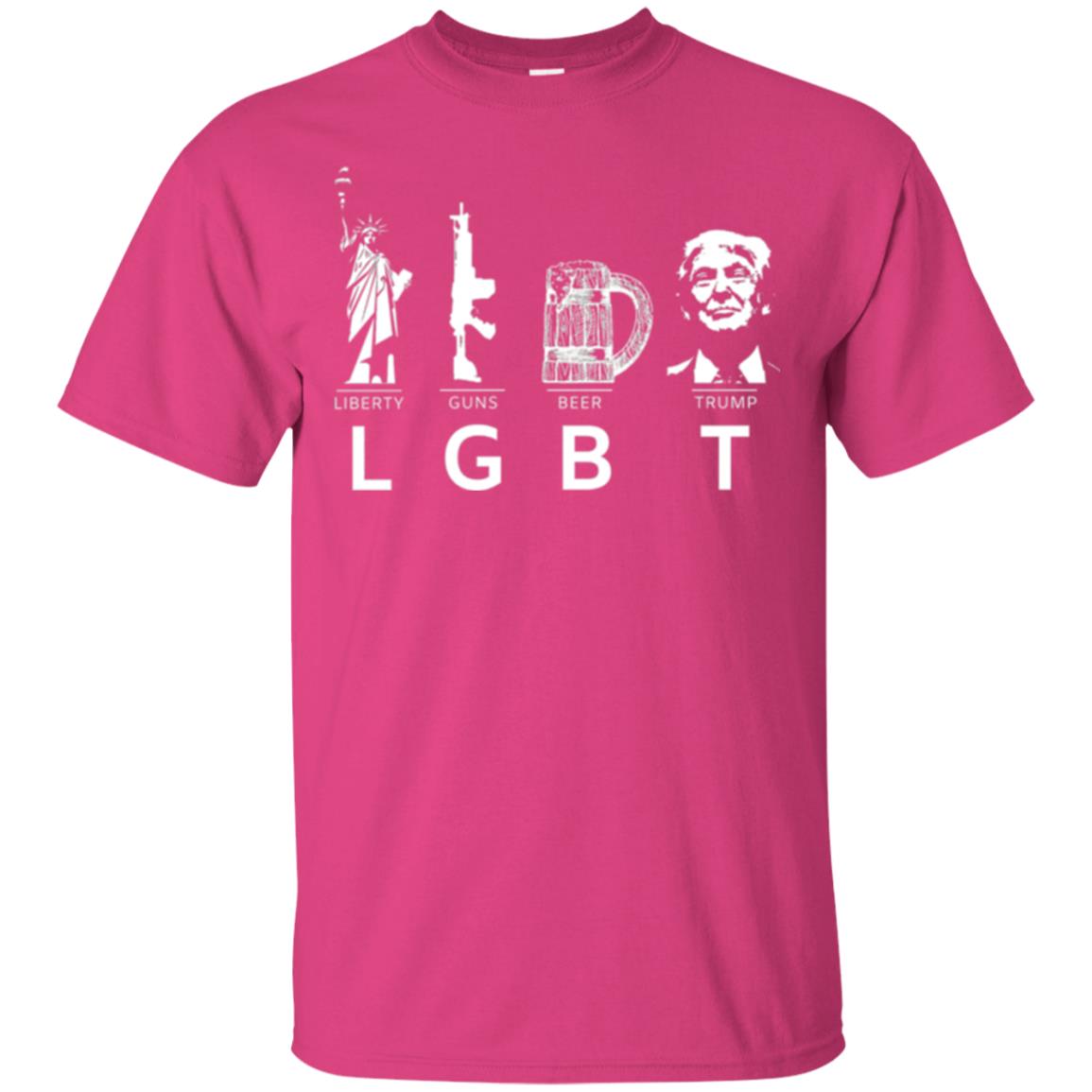 Lgbt T-shirt Liberty Guns Beer Trump Heliconia