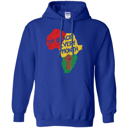 I_m Black Every Month Proud African American T-shirt Royal