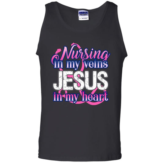 Nursing In My Veins Jesus In My Heart Christian Shirt Black