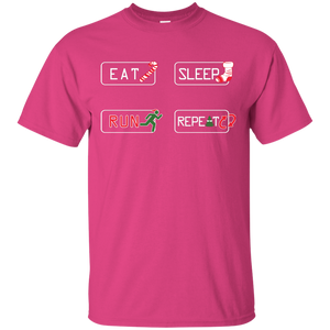 Christmas T-Shirt Eat Sleep Run Repeat