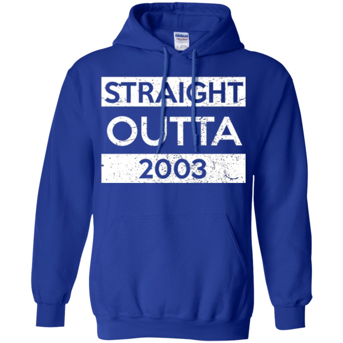 Brithday T-shirt Straight Outta 2003 Royal