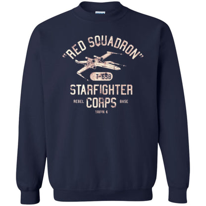 Film T-shirt Red Squadron T-65b Starfighter Rebel Corps Base Navy