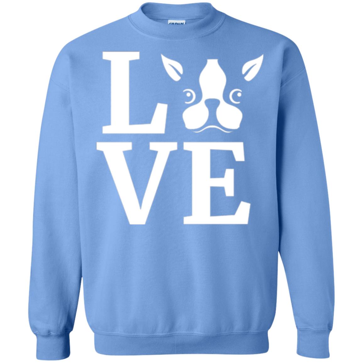 Dog Lovers T-shirt I Love My Boston Terrier Carolina Blue