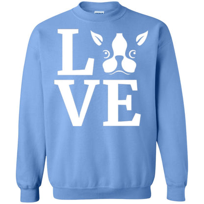 Dog Lovers T-shirt I Love My Boston Terrier Carolina Blue