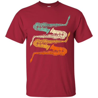 Saxophonist T-shirt Vintage Retro 70s Saxophone Cardinal