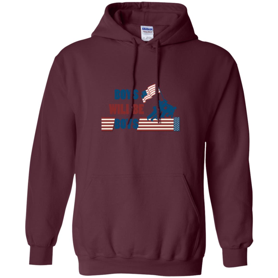 Boys Will Be Boys Military Shirt Maroon
