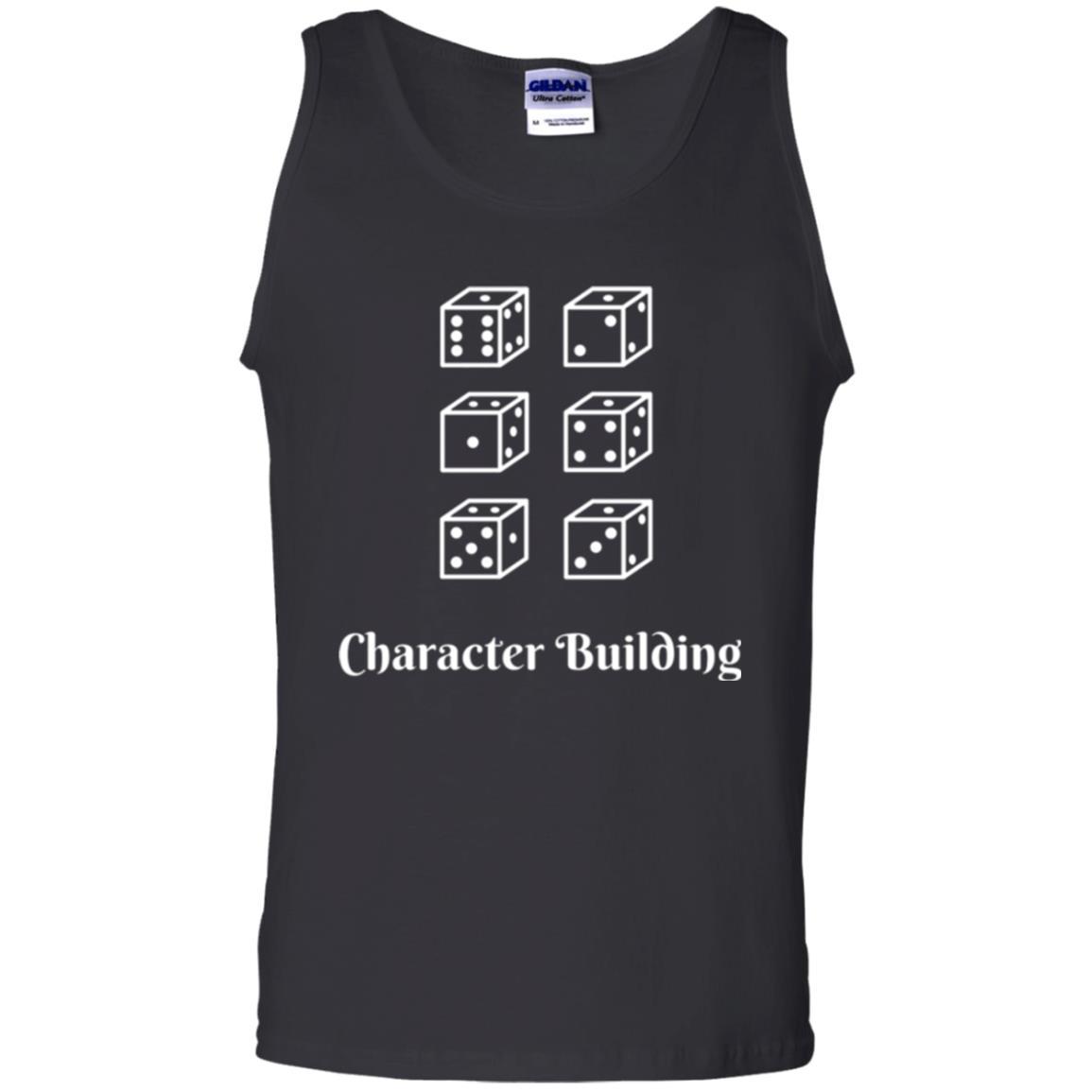 Gamer T-shirt Character Building Rolling Dice Black