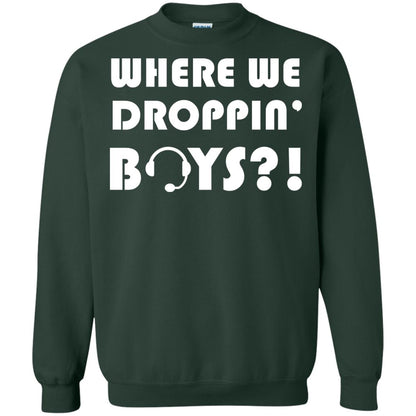 Where We Dropping Boys Gamer Shirt Forest Green