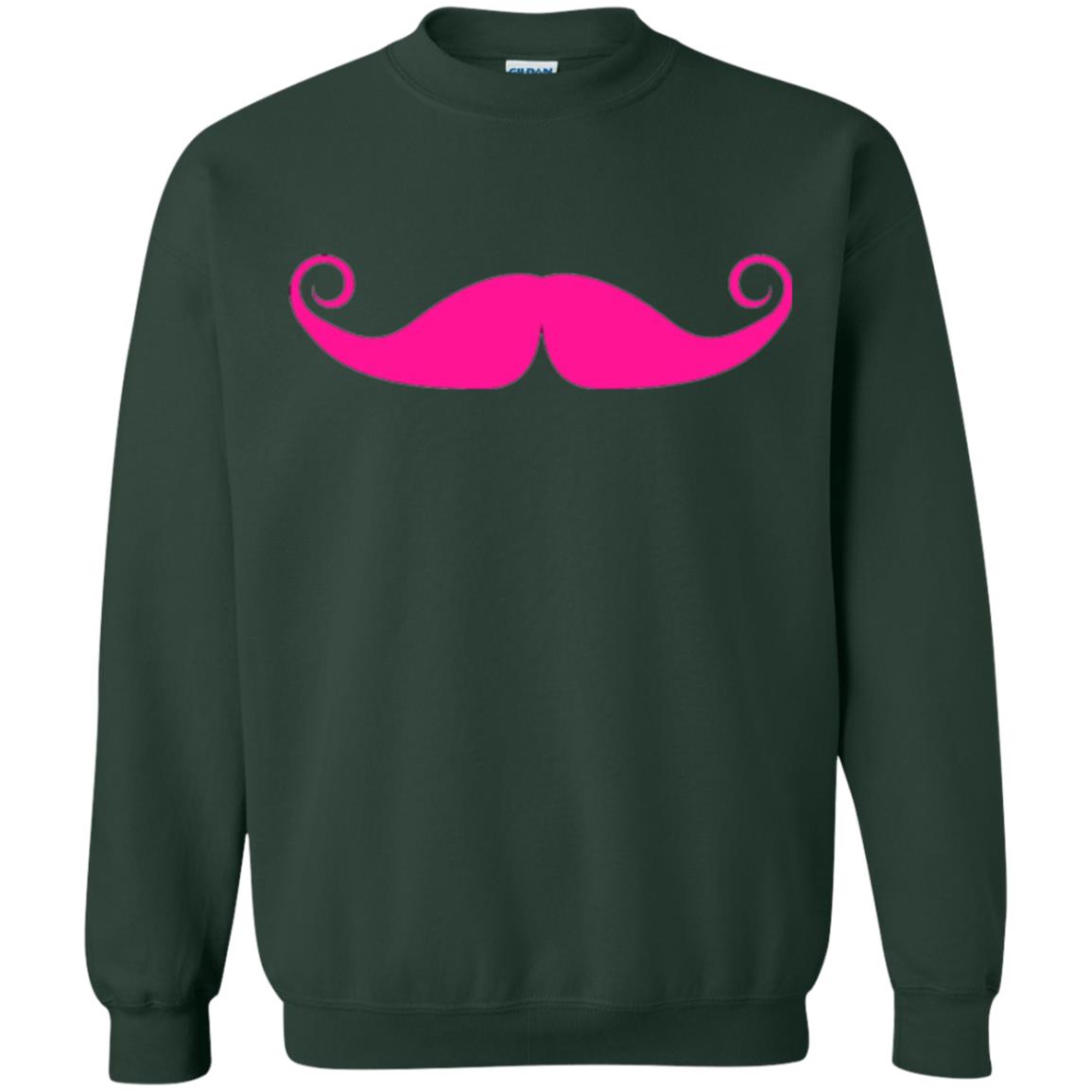 Pink Mustache T-shirt Funny Gift For Men Forest Green