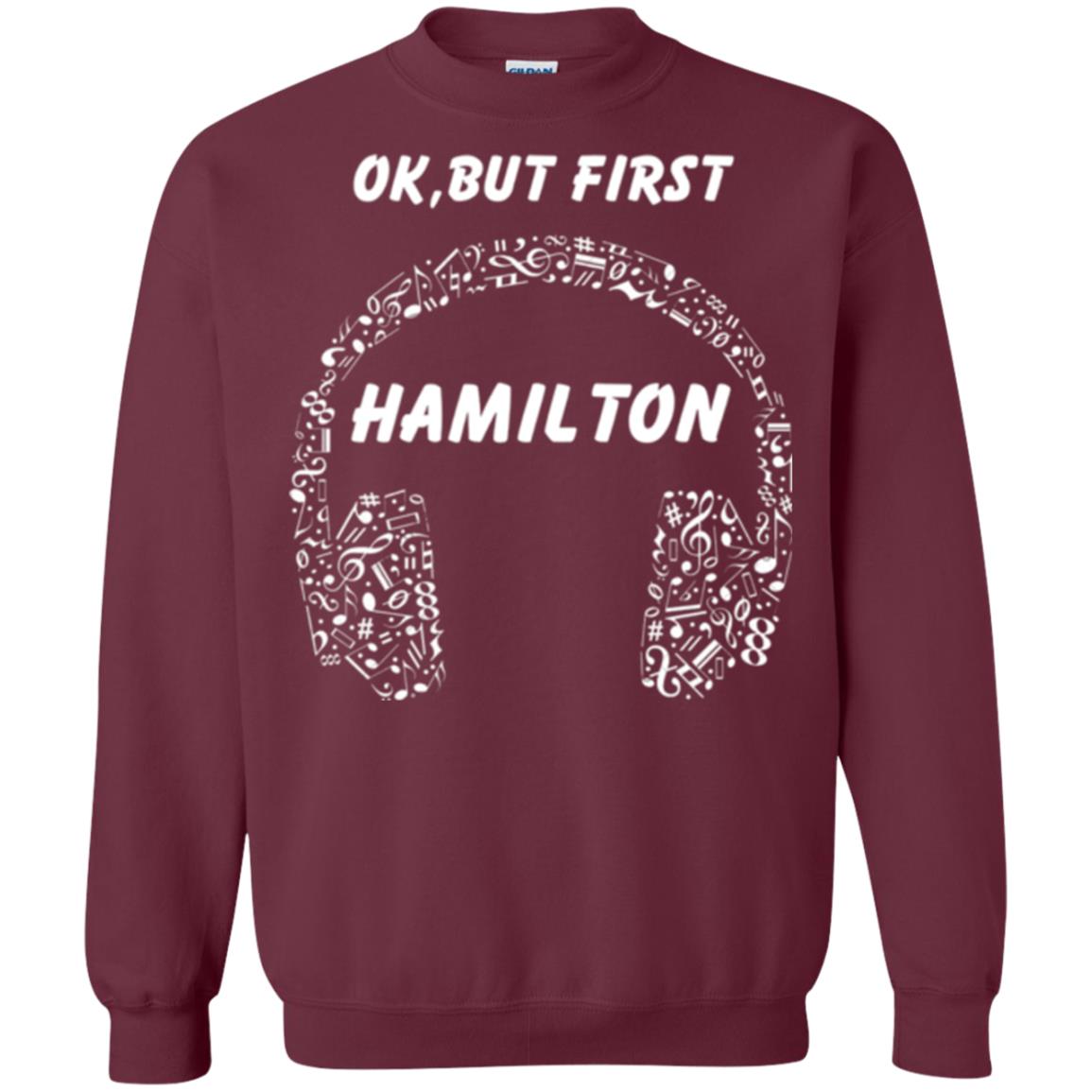 An American Musical Ok, But First Hamilton Ear Phones Maroon