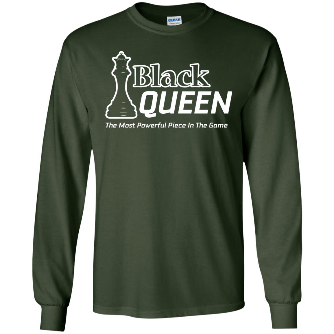 Black Queen Proud Black Woman African American T-shirt Forest Green