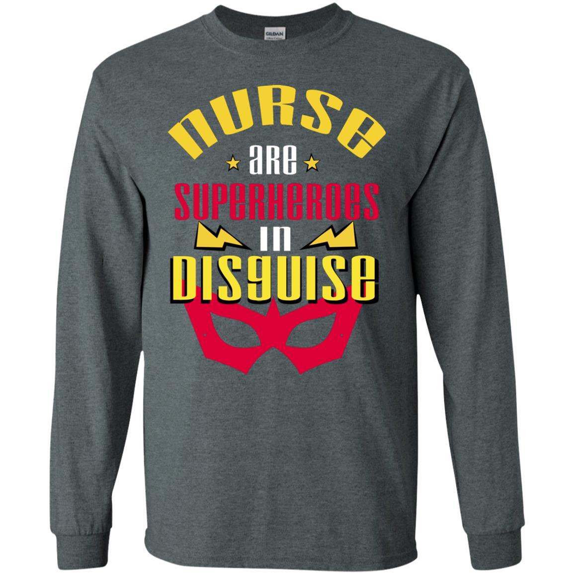 Nurse Are Superheroes In Disguise Movie Fan T-shirt Dark Heather