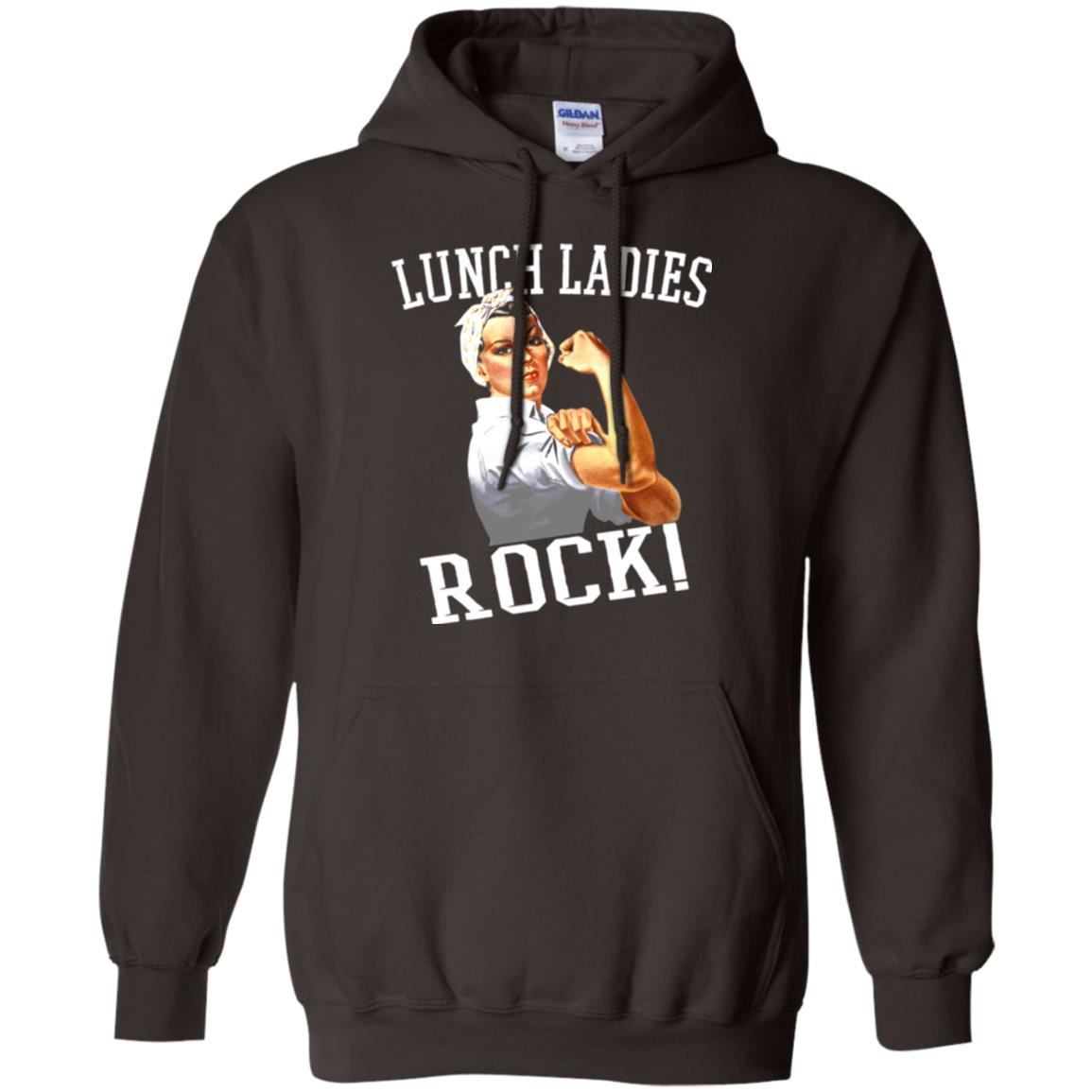Lunch Ladies Rock Cafeteria Lunch Lady T-shirt Dark Chocolate