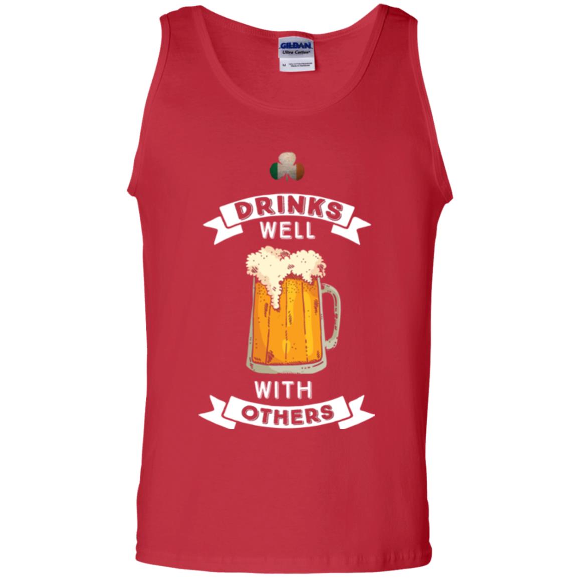 St. Patrick's Day T-shirt Drinks Well With Others Red