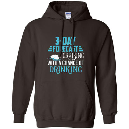 Funny Cruise T-shirt Forecast Cruising With A Chance Dark Chocolate