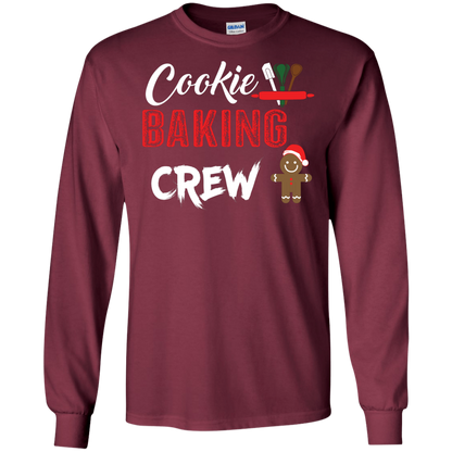 Christmas T-Shirt Cookie Baking Crew Maroon